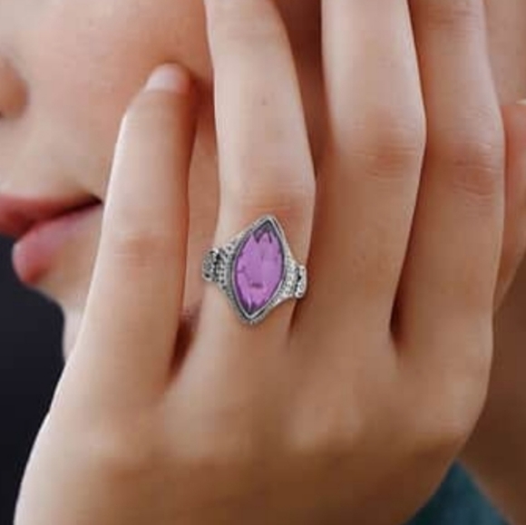 Bohemian Bali Legacy Lilac Quartz Ring Size 5! - Picture 6 of 14